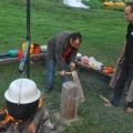Meal on open fire can not happen without firewood. Foto: Ivars